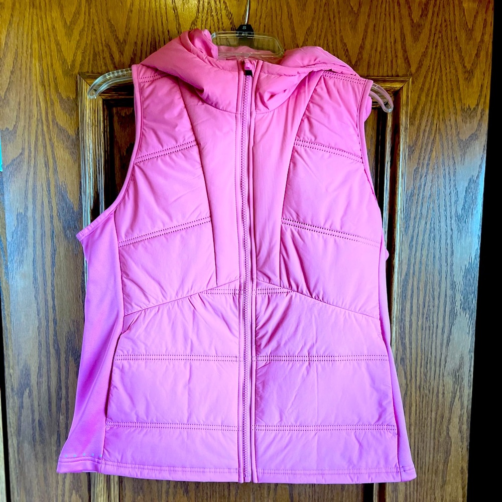 Pink Hooded Puffer Vest